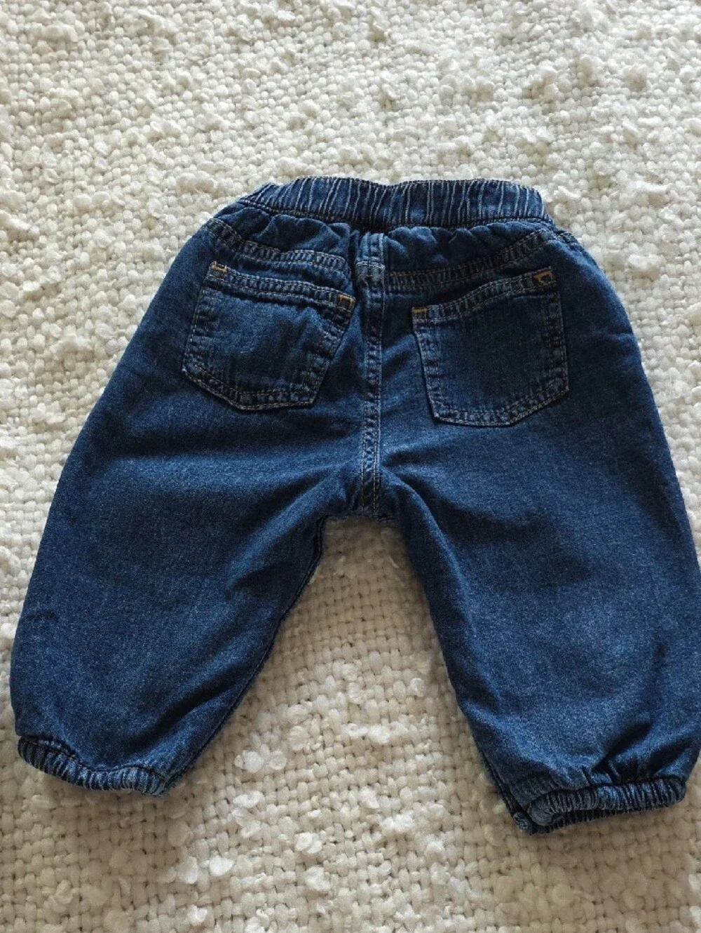GAP Dark Blue Elastic Waist Denim Pants 6-12 M